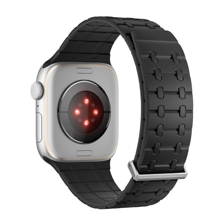 For Apple Watch 46mm / 49mm / 45mm / 44mm Kalebol Magnetic Silicone Watch Strap