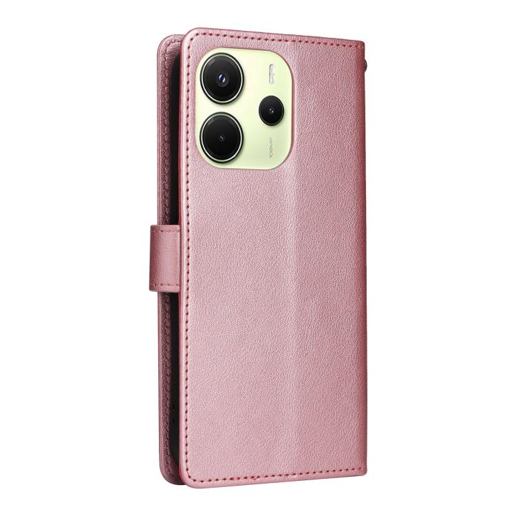 For Redmi Note 14 4G 164.84mm 3-Card Slots Multifunctional Leather Phone Case