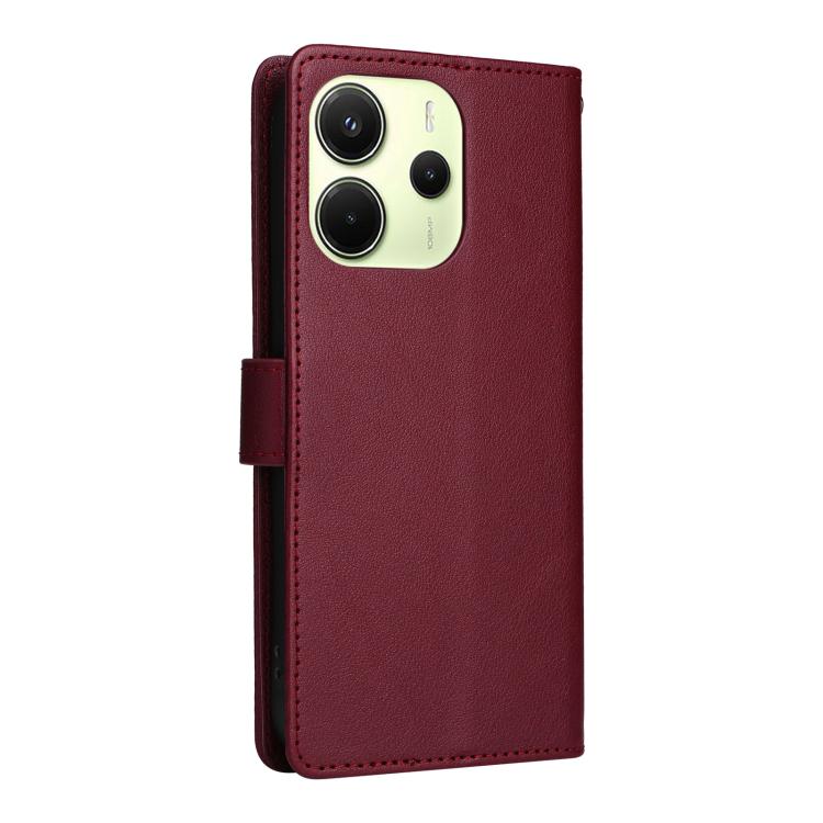 For Redmi Note 14 4G 164.84mm 3-Card Slots Multifunctional Leather Phone Case