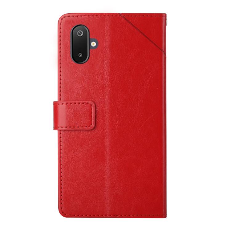 For Samsung Galaxy F06 5G / M06 5G Y-shaped Pattern Flip Leather Phone Case
