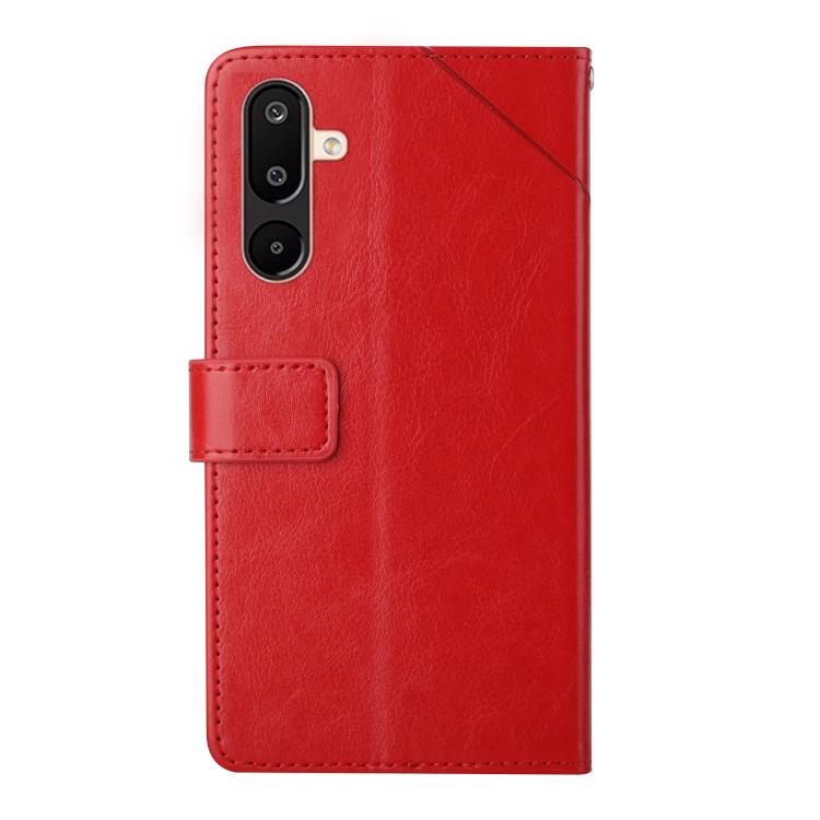 For Samsung Galaxy F16 5G / M16 5G Y-shaped Pattern Flip Leather Phone Case