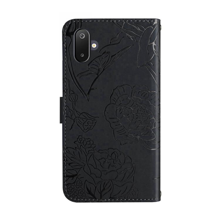 For Samsung Galaxy F06 5G / M06 5G Skin Feel Butterfly Embossed Flip Leather Phone Case