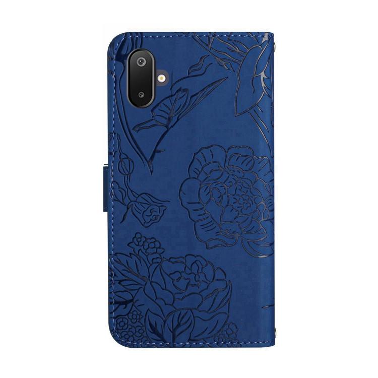 For Samsung Galaxy F06 5G / M06 5G Skin Feel Butterfly Embossed Flip Leather Phone Case