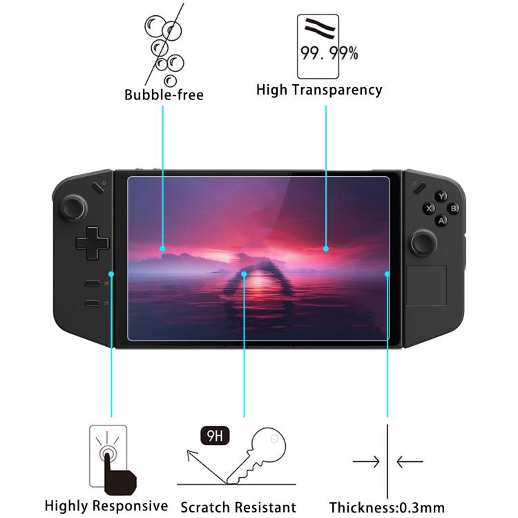For Lenovo Legion Go S 8.0 inch 9H 0.3mm Explosion-proof Tempered Glass Film