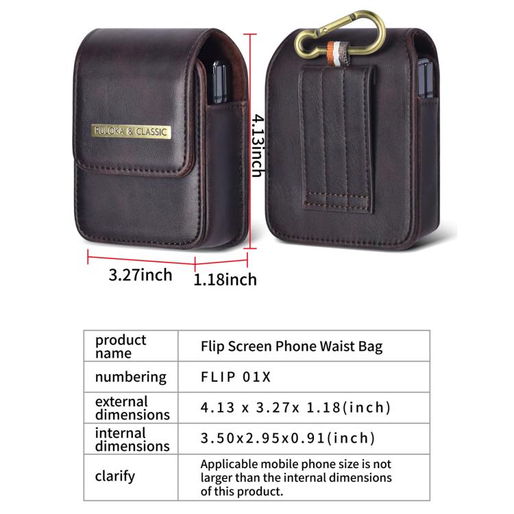 PULOKA PU Folding Phone Waist Bag