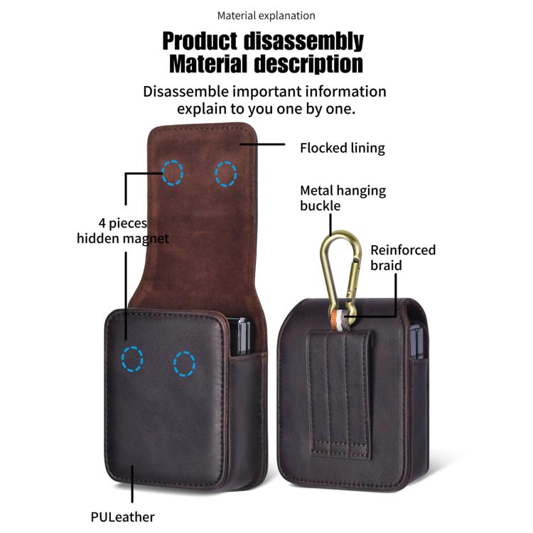 PULOKA PU Folding Phone Waist Bag