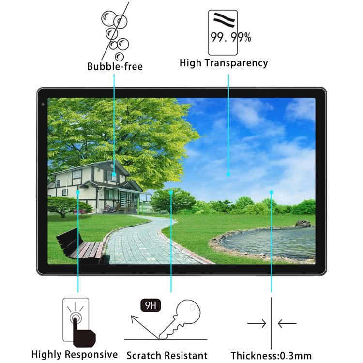 For Fearwiky FKYC12 10.36 9H 0.3mm Explosion-proof Tempered Glass Film