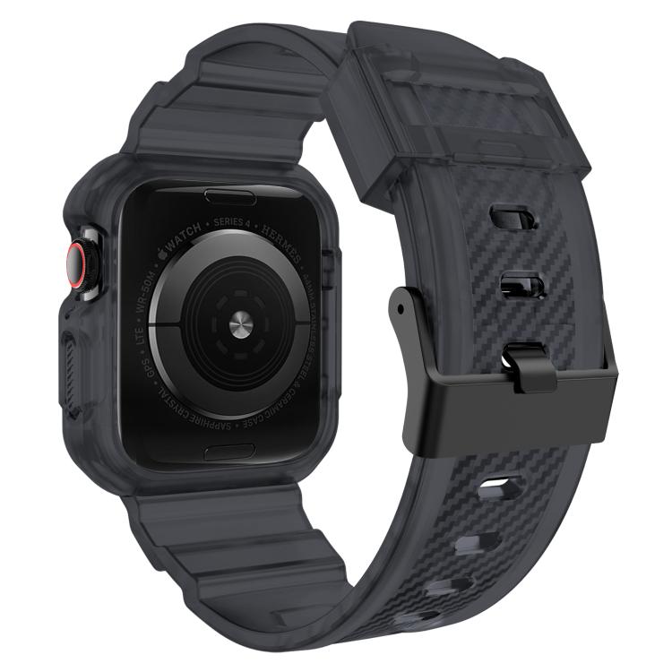 For Apple Watch 42mm / 41mm / 40mm / 38mm VIETAO Carbon Fiber Silicone Strap