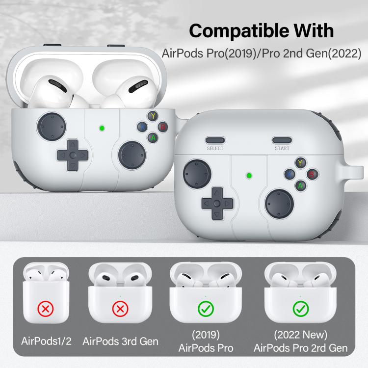 For AirPods Pro 2 Game Console Style Wireless Earphone Silicone Case