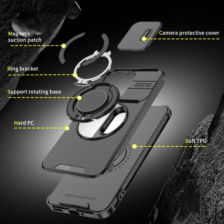 For OPPO Reno13 5G Global Sliding Camshield Ring Holder Phone Case
