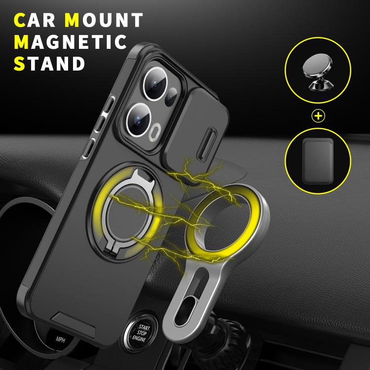 For OPPO Reno13 Pro 5G Global Sliding Camshield Ring Holder Phone Case