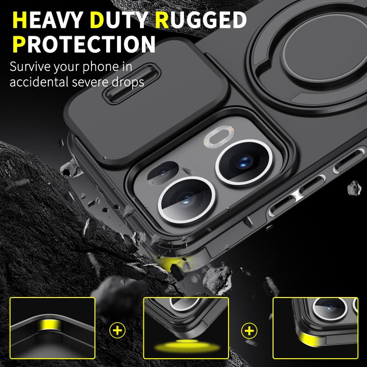 For OPPO Reno13 Pro 5G Global Sliding Camshield Ring Holder Phone Case