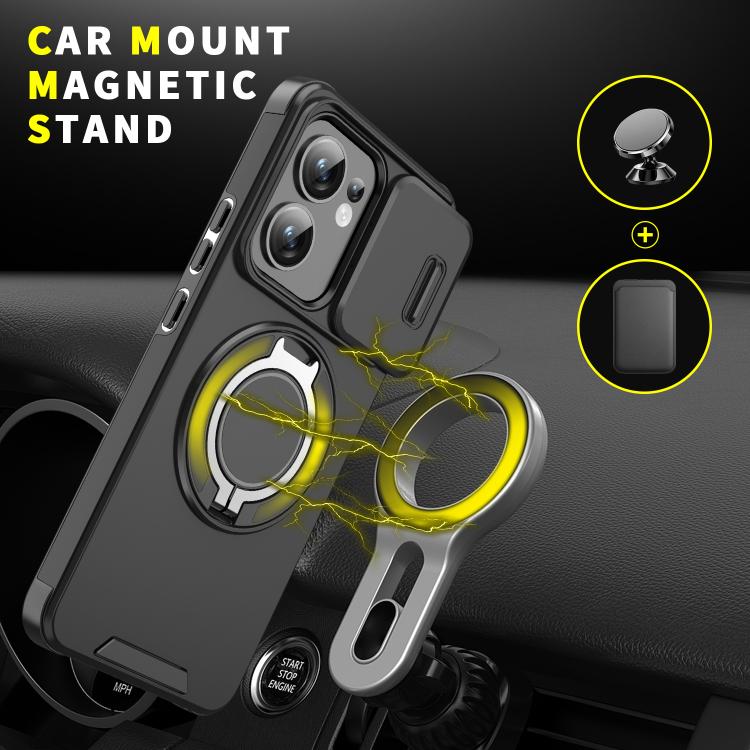 For OPPO Reno13 F 5G Sliding Camshield Ring Holder Phone Case