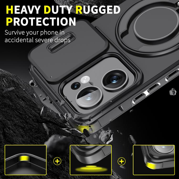 For OPPO Reno13 F 5G Sliding Camshield Ring Holder Phone Case