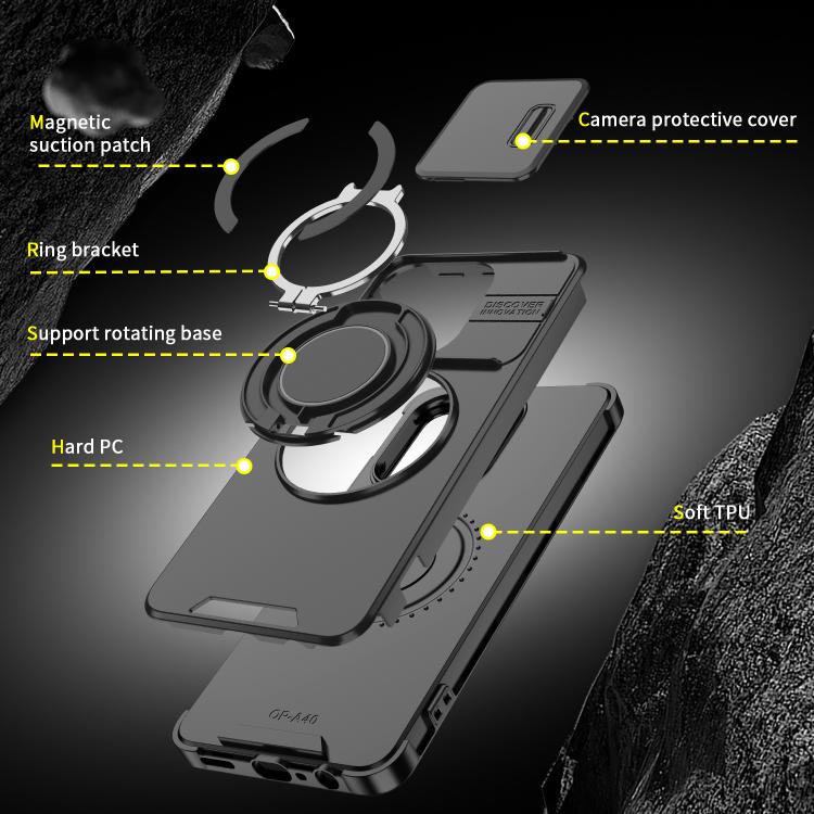 For OPPO A3x Global Sliding Camshield Ring Holder Phone Case