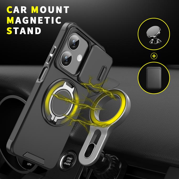 For OPPO A3x Global Sliding Camshield Ring Holder Phone Case
