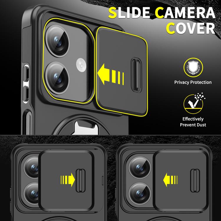 For OPPO A3x Global Sliding Camshield Ring Holder Phone Case