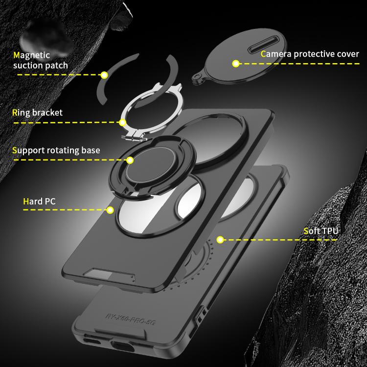 For Honor X60 Pro Sliding Camshield Ring Holder Phone Case