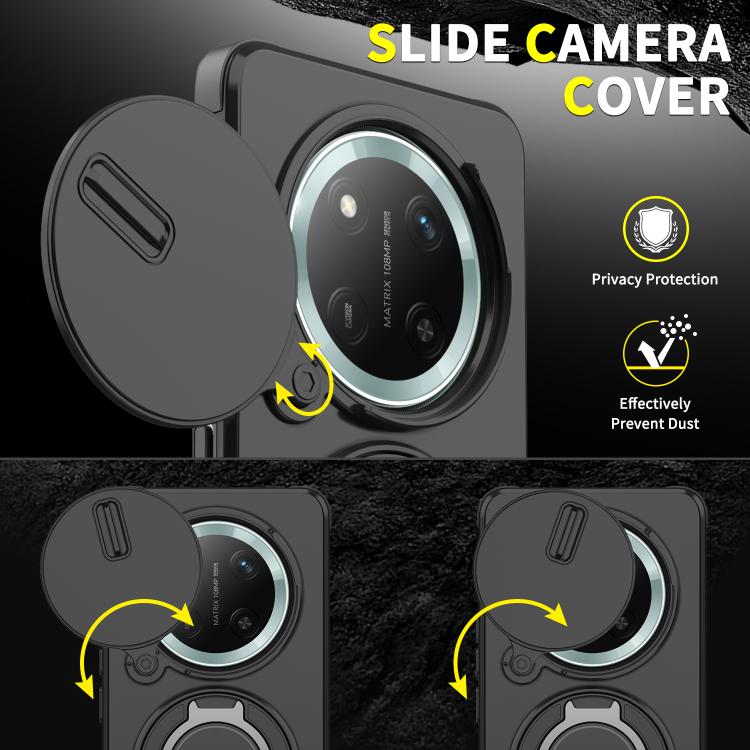 For Honor X60 Pro Sliding Camshield Ring Holder Phone Case