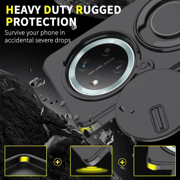 For Honor X60 Pro Sliding Camshield Ring Holder Phone Case