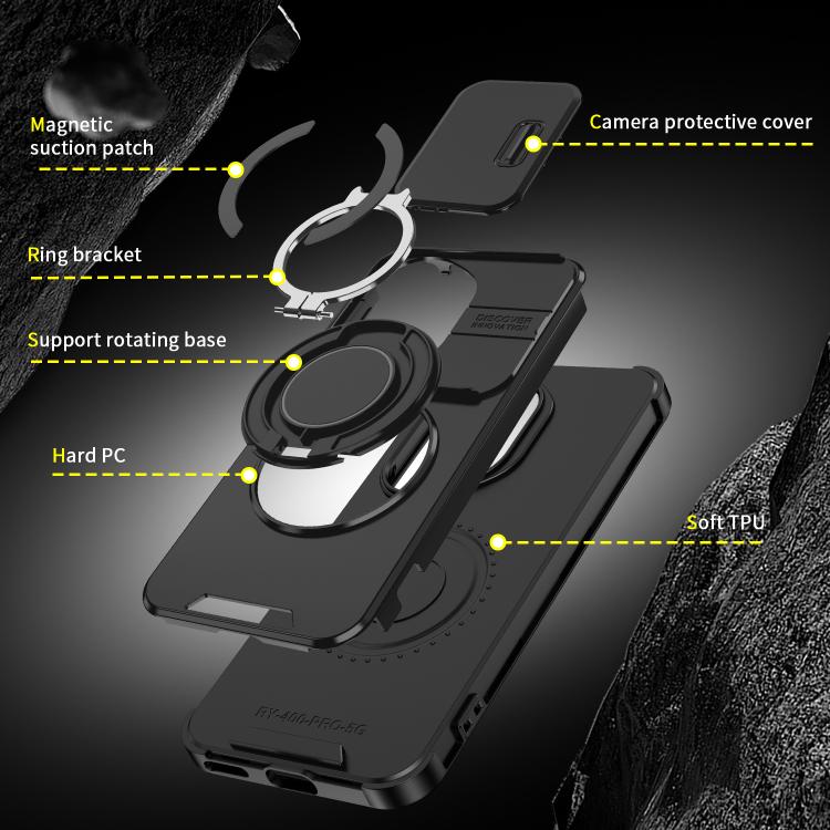 For Honor 400 Pro Global 160.8mm Sliding Camshield Ring Holder Phone Case