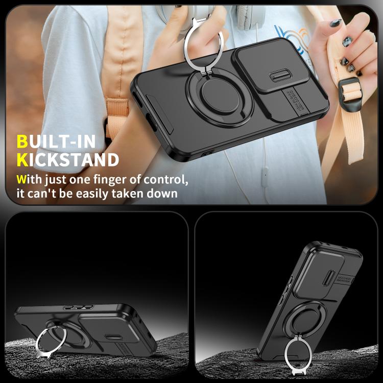 For Honor 400 Pro Global 160.8mm Sliding Camshield Ring Holder Phone Case