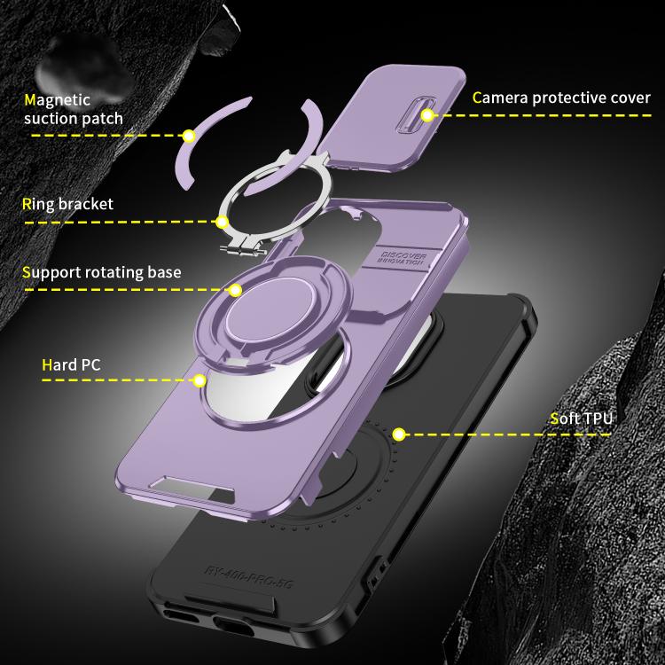 For Honor 400 Pro Global 160.8mm Sliding Camshield Ring Holder Phone Case
