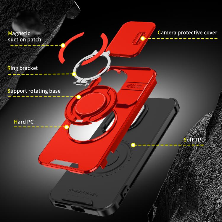 For Honor 400 Pro Global 160.8mm Sliding Camshield Ring Holder Phone Case