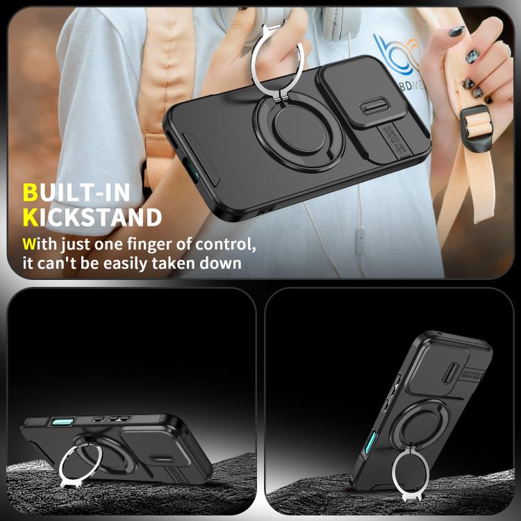 For Honor 400 Lite Global Sliding Camshield Ring Holder Phone Case