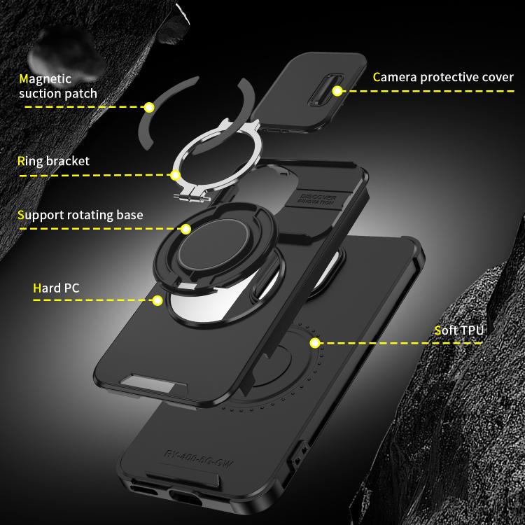 For Honor 400 Global 156.5mm Sliding Camshield Ring Holder Phone Case
