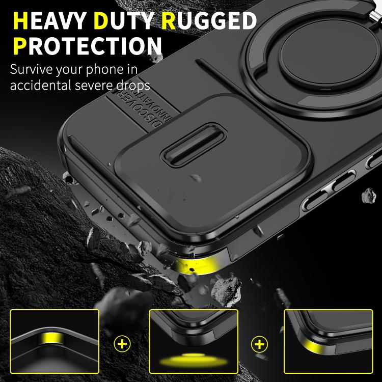 For Honor 600 Lite Global Sliding Camshield Ring Holder Phone Case