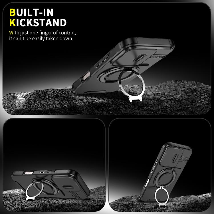 For Honor 600 Lite Global Sliding Camshield Ring Holder Phone Case