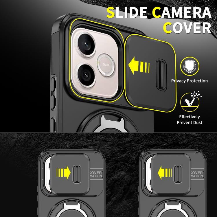 For Honor 600 Lite Global Sliding Camshield Ring Holder Phone Case