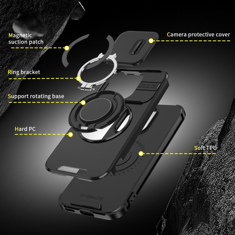 For Honor 600 Lite Global Sliding Camshield Ring Holder Phone Case