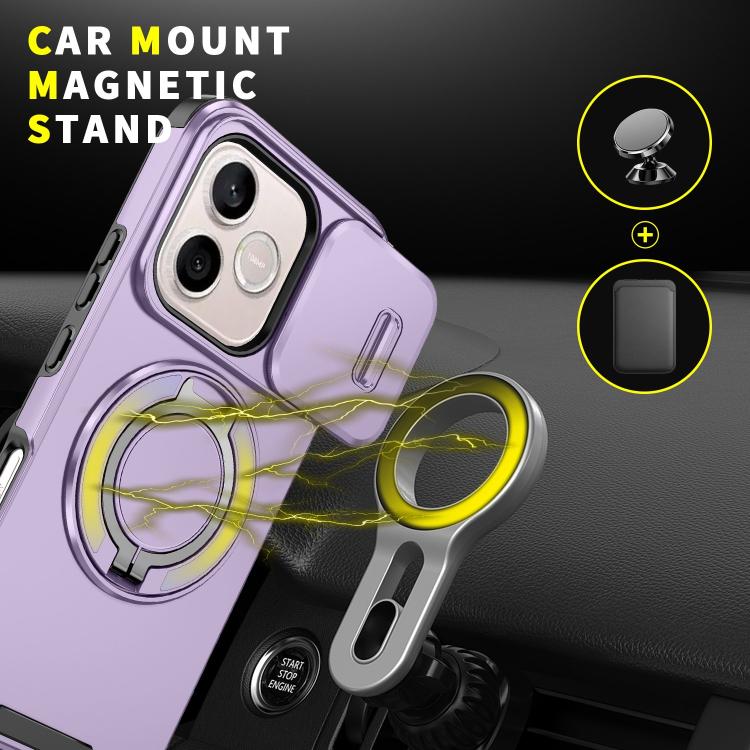 For Honor 600 Lite Global Sliding Camshield Ring Holder Phone Case