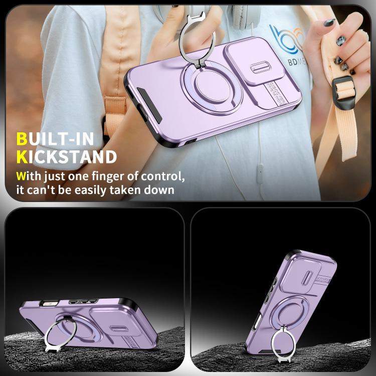 For Honor 600 Lite Global Sliding Camshield Ring Holder Phone Case