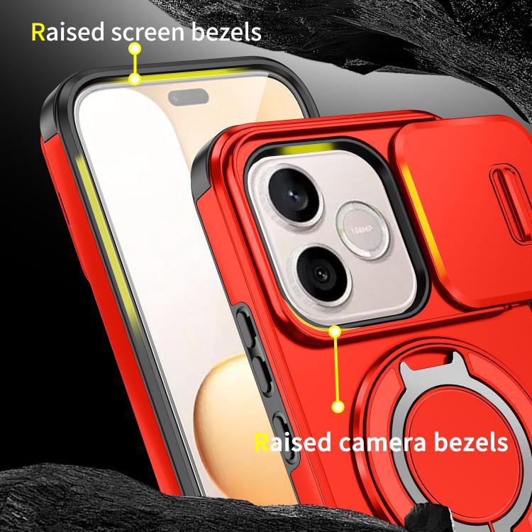For Honor 600 Lite Global Sliding Camshield Ring Holder Phone Case
