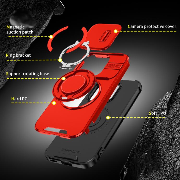 For Honor 600 Lite Global Sliding Camshield Ring Holder Phone Case