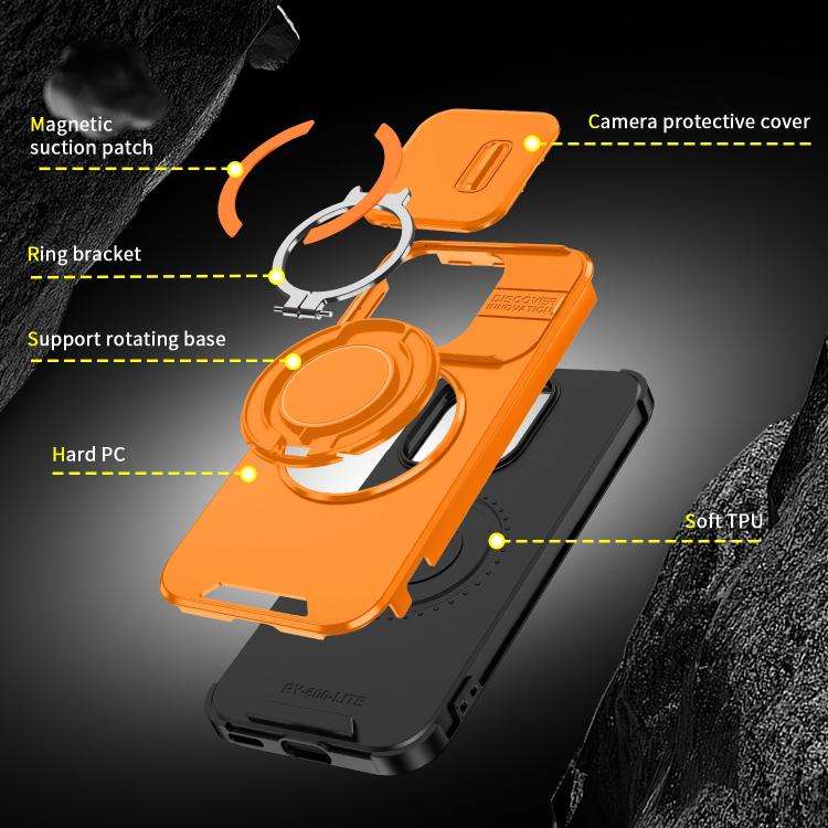 For Honor 600 Lite Global Sliding Camshield Ring Holder Phone Case