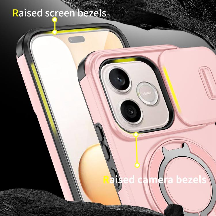 For Honor 600 Lite Global Sliding Camshield Ring Holder Phone Case