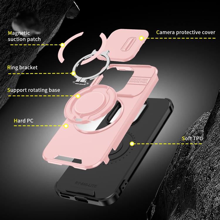 For Honor 600 Lite Global Sliding Camshield Ring Holder Phone Case