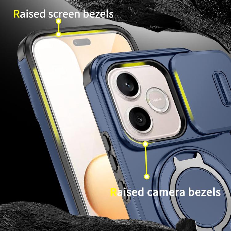 For Honor 600 Lite Global Sliding Camshield Ring Holder Phone Case