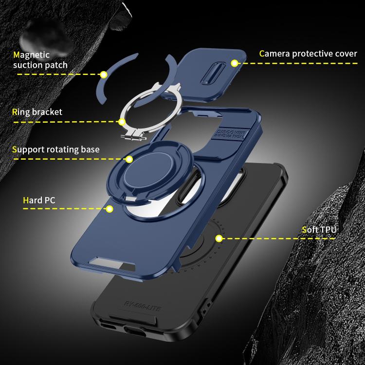 For Honor 600 Lite Global Sliding Camshield Ring Holder Phone Case
