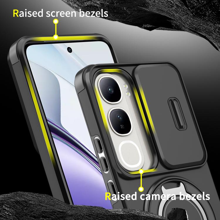 For vivo V40 Lite 5G Sliding Camshield Ring Holder Phone Case