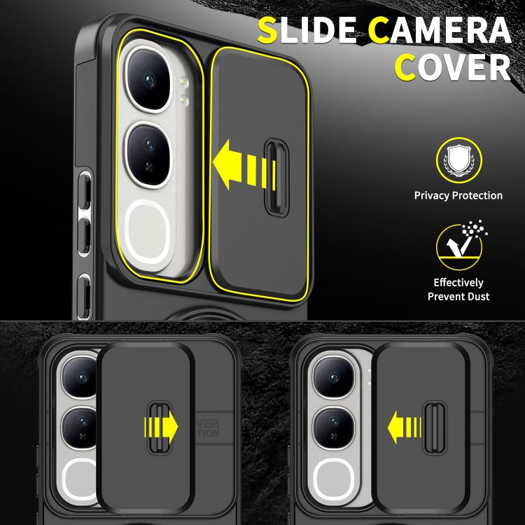 For vivo V40 Lite 5G Sliding Camshield Ring Holder Phone Case