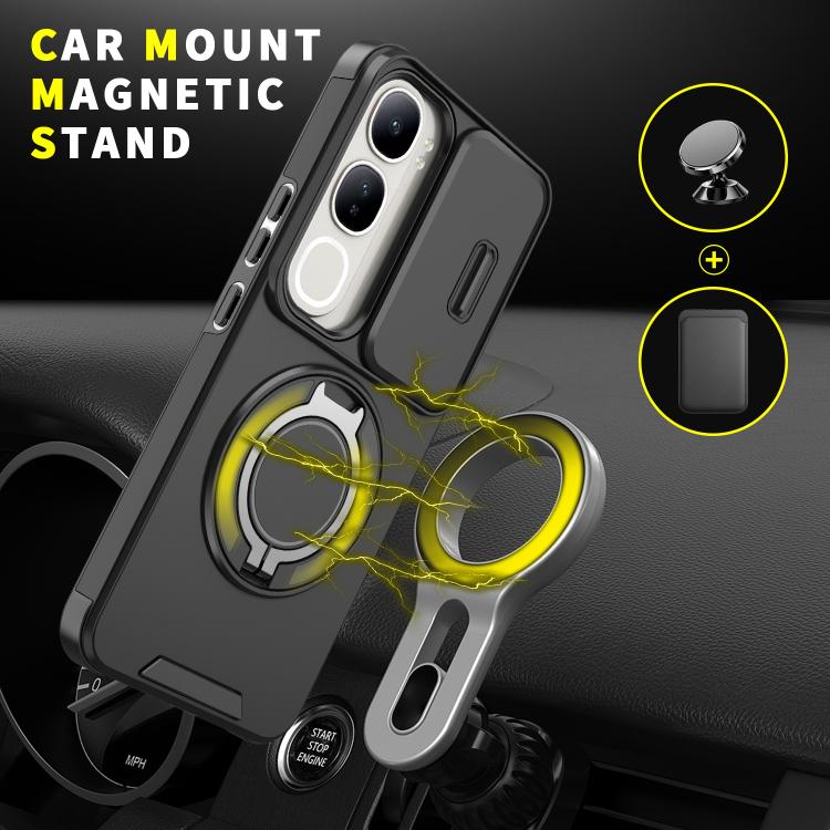 For vivo V40 Lite 5G Sliding Camshield Ring Holder Phone Case