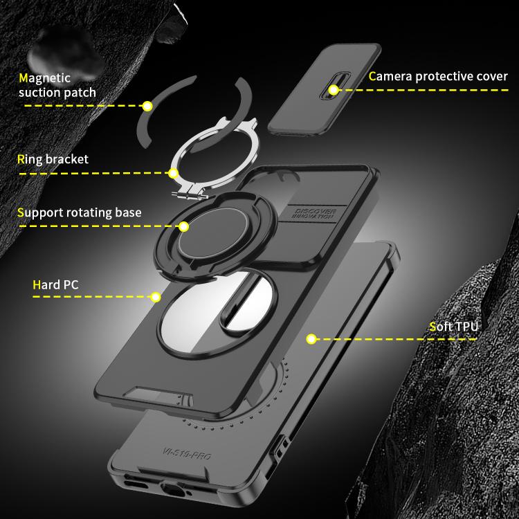 For vivo S19 Pro / V40 / V40 Pro Sliding Camshield Ring Holder Phone Case