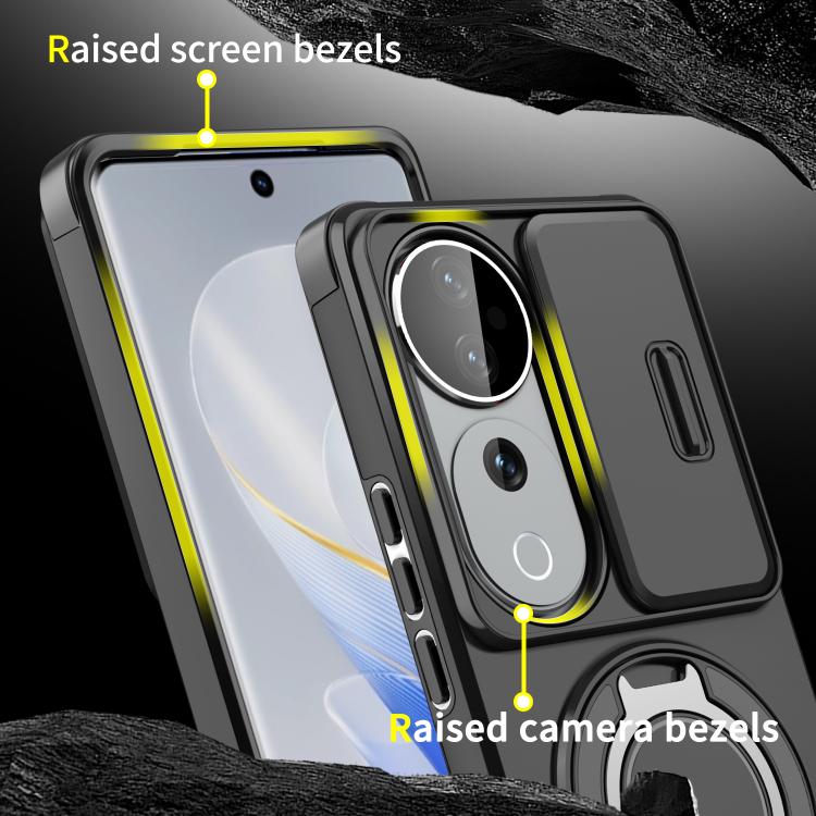 For vivo S19 Pro / V40 / V40 Pro Sliding Camshield Ring Holder Phone Case
