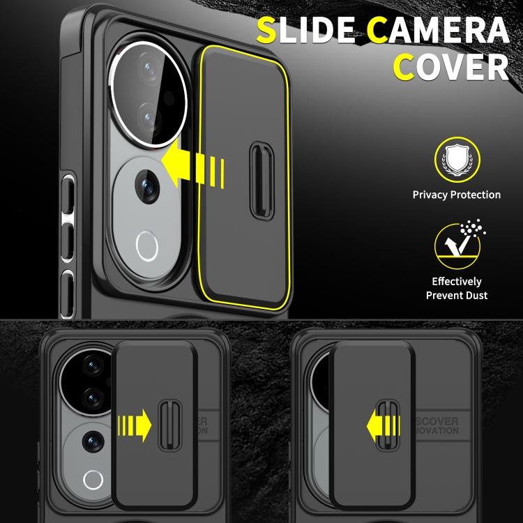 For vivo S19 Pro / V40 / V40 Pro Sliding Camshield Ring Holder Phone Case
