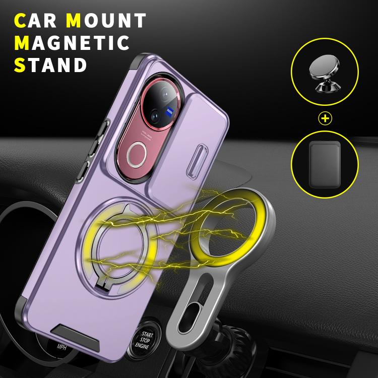 For vivo V50 Sliding Camshield Ring Holder Phone Case